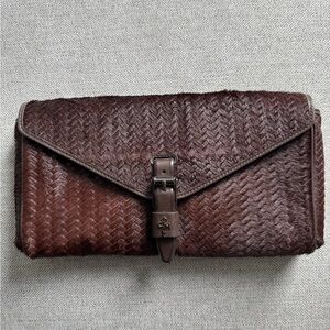 Cole Haan Brown Woven Clutch